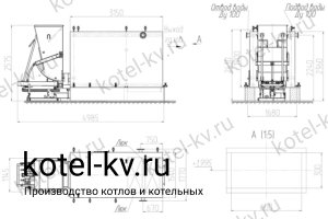 Котел КВм-1.5 с ТШПМ чертеж Чертеж котла КВм-1.5 с ТШПМ