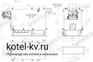 Котел КВм-1.5 с ЗП РПК чертеж Чертеж котла КВм-1.5 с ЗП РПК