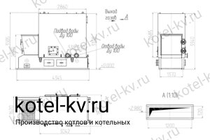 Котел 1.5 с ТЛПХ чертеж Чертеж котла 1.5 с топкой ТЛПХ