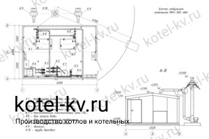 Блочная котельная БМК 500 кВт с ГВС с резервом